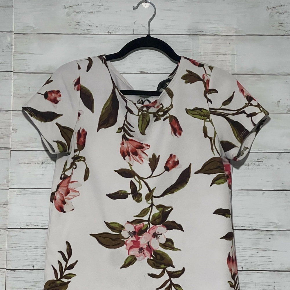 Moa Moa Floral Blouse in Pink and Green
